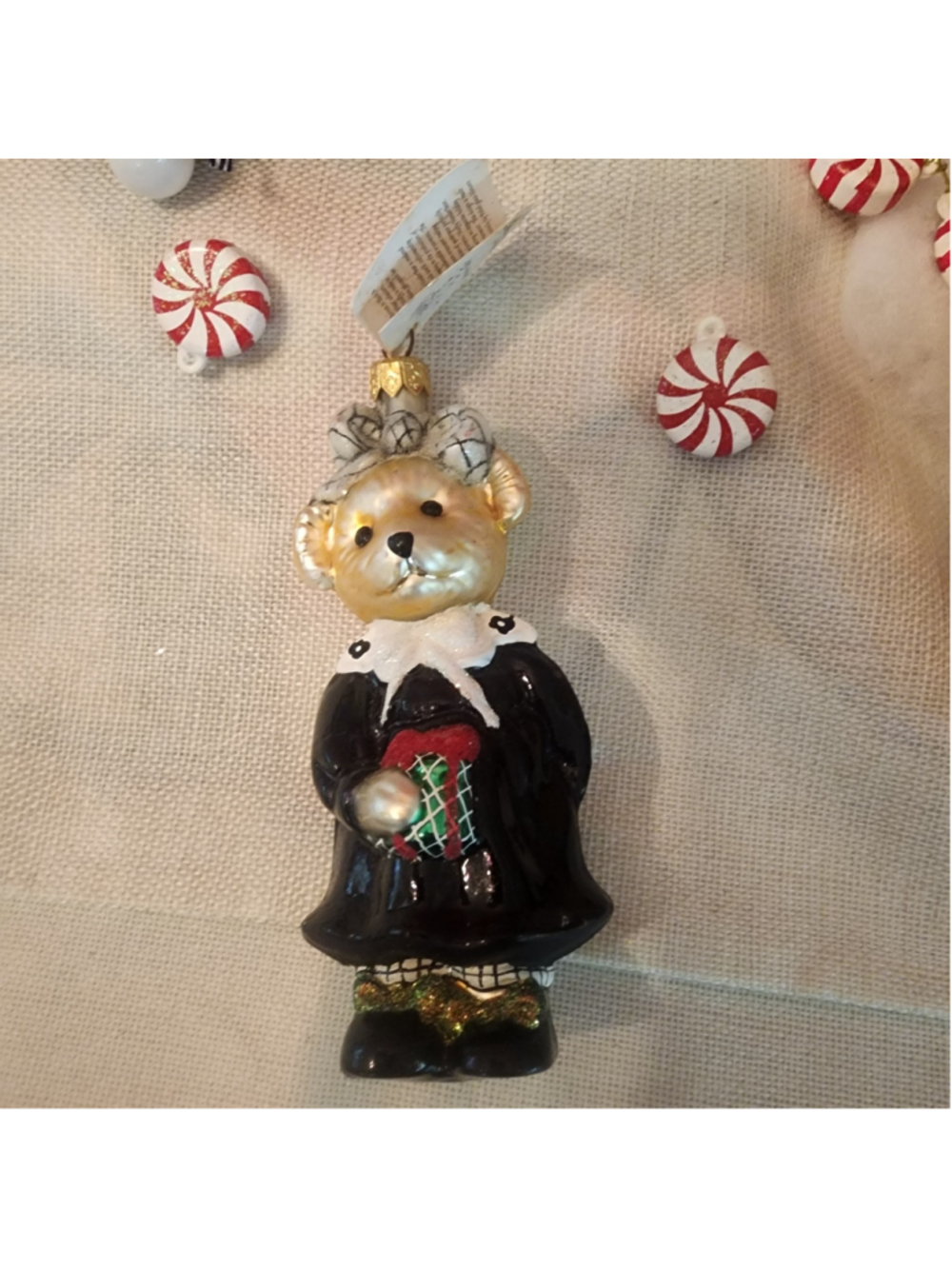 Christopher Radko Muffy VanderBear Ornament One Size Black Beige